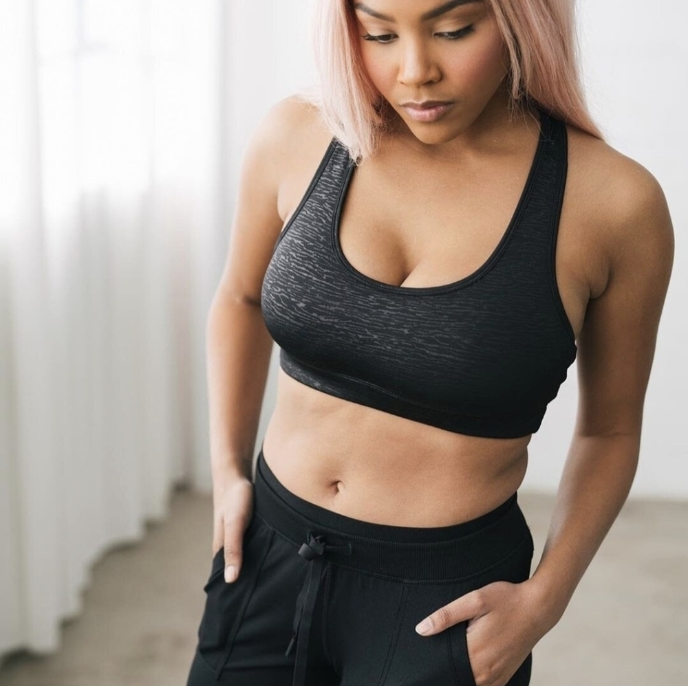 ZYIA active black heathered bomber bra XXL plus size - Picture 1 of 5